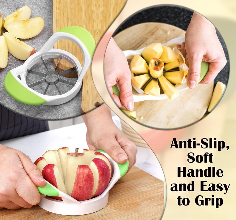 ARSUK Apple Cutter Slicer and Corer (8 Blades) - Thin Slice apple wedger, 2 in 1 Apple Core Remover and Cutter Tools, Non-Slip Soft Grip Handles - Image 5